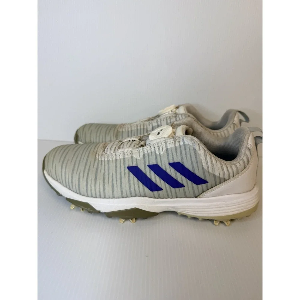 Adidas CodeChaos BOA J Youth Sneakers Gray Halo Blue Spikes Golf Shoes Size 6